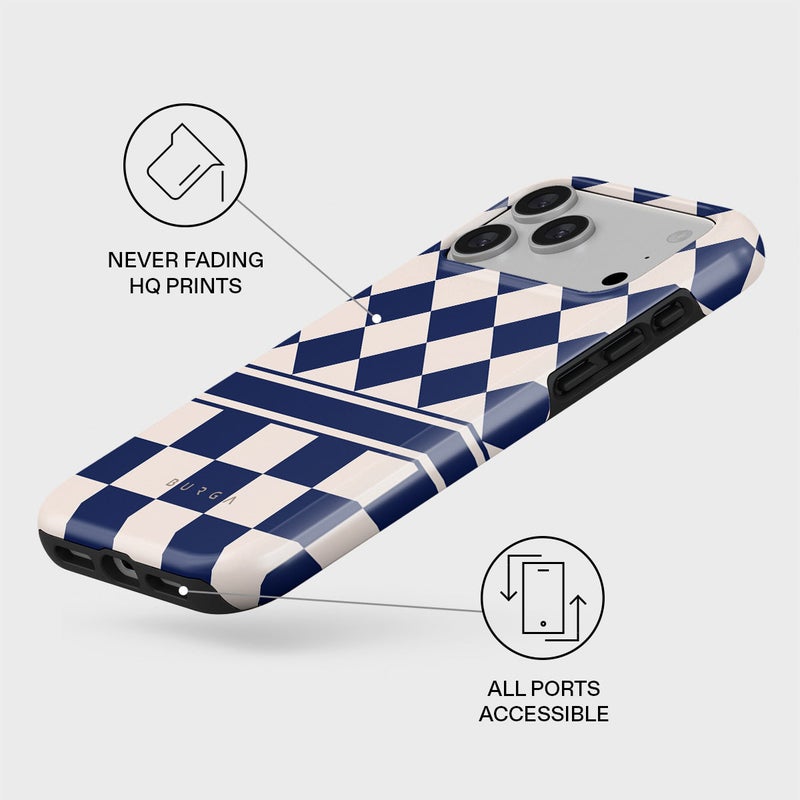 بورجا جراب بورجا آيفون  برو ماكس تشيك آند ميت بريميوم متوافق مع طبقة هجينة مزدوجة صلبة + حماية سيليكون - غطاء جوال مقاوم للخدش والصدمات - Image 3